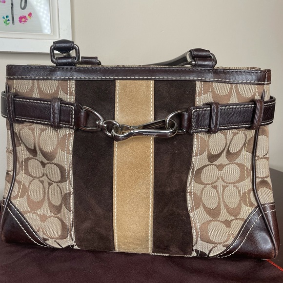 Authentic COACH Signature Demi Khaki Brown ✋🏻👜 - Picture 3 of 11